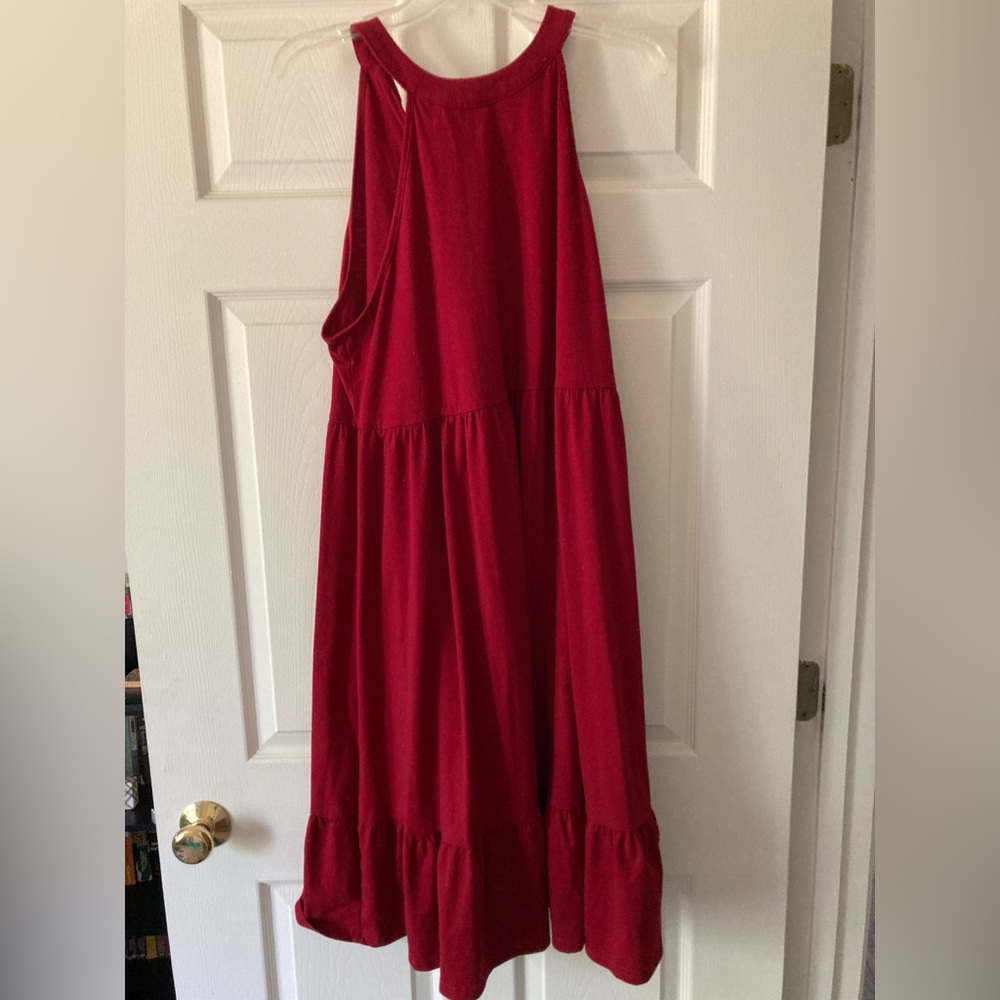 SHEIN Red Sleeveless Dress